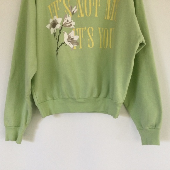 Twins Flames Floral It's Not Me It's You Crewneck Sweatshirt Grandmacore Size S - Picture 3 of 15